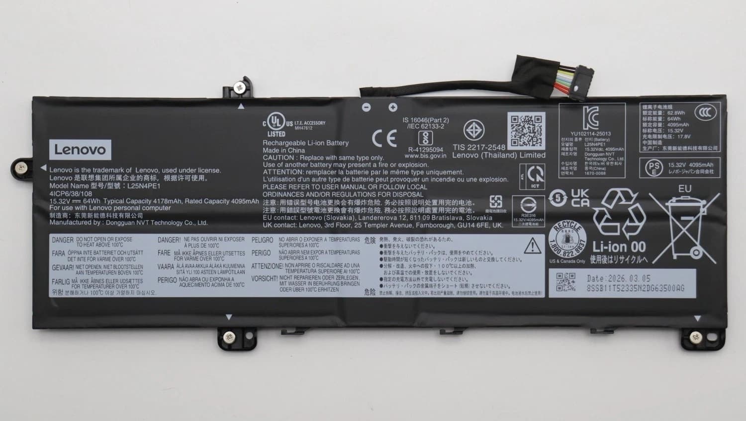 Lenovo Battery 5B11T52337 64Wh 4-Cell for ThinkBook 14 Gen 9