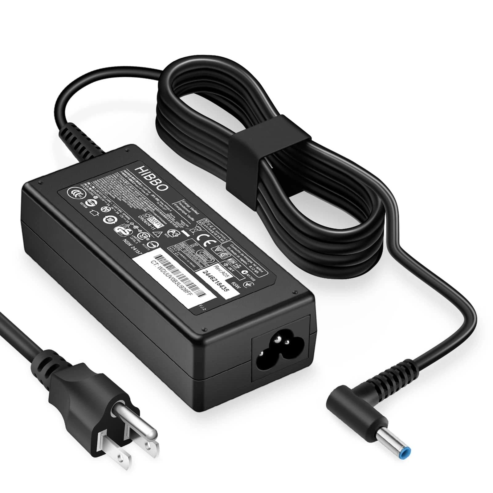 HP Laptop Charger 65W Blue Tip Power Adapter 19.5V 3.33A 4.5x3