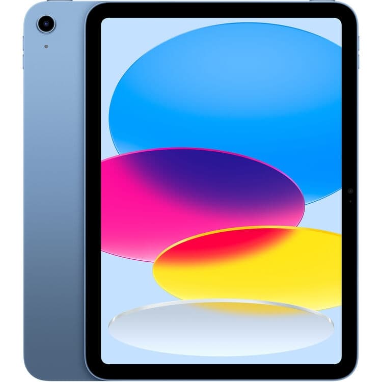 Apple iPad 11-inch (MD4A4LL/A) - 11th Gen, A16 chip, 128GB storage, Liquid Retina display, Touch ID, Wi-Fi 6, 12MP front/12MP back camera, all-day battery life, Blue