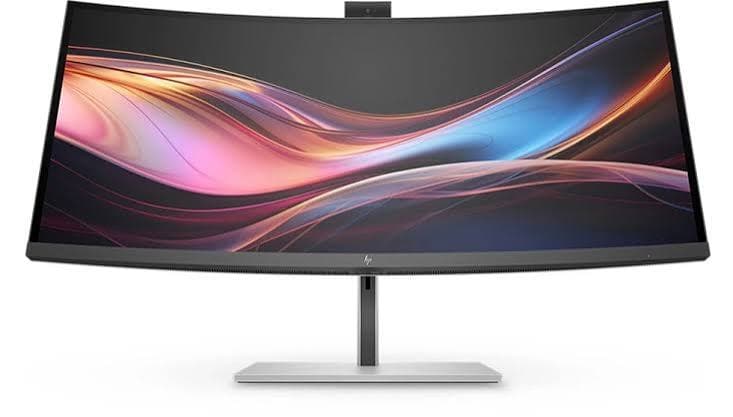 HP Series 7 Pro 34-inch WQHD Curved HDR Conferencing Monitor | Built-in Camera, Speakers & USB-C - 8K157UT