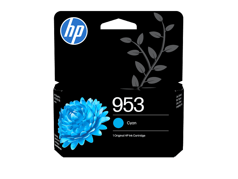 HP 953 Cyan Original Ink Cartridge F6U12AE - HP 953 Cyan Original Ink Cartridge, Compatible with HP 7740, HP 7720