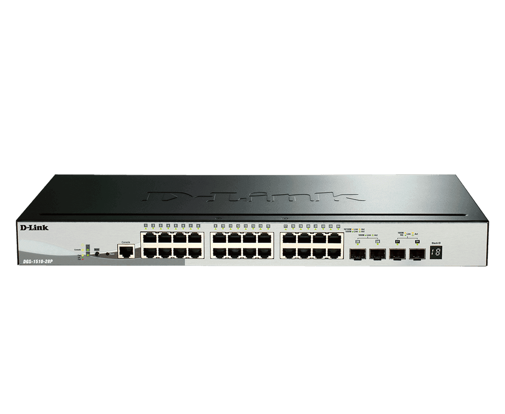 D-Link DGS-1510-28P - Brand New D-Link DGS-1510-28P Network Switch Managed L3 Gigabit Ethernet