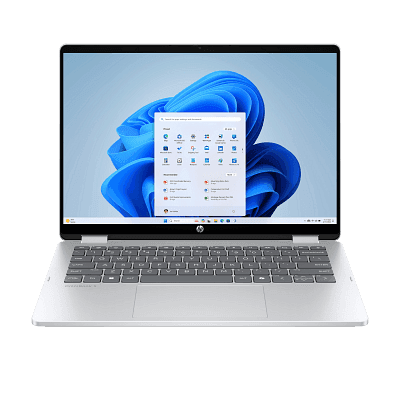 Hp OMNIBOOK 5 FLIP 2 IN 1 X360 LAPTOP 14-fp0023dx - 14th gen, Intel core 7, 512gb SSD, 16gb Ram, INTEGRATED INTEL GRAPHICS, webcam, Bluetooth, wlan, TOUCH SCREEN, BACKLIT SOFT GRAY KEYBOARD, CONVERTIBLE, 14.0”, windows 11 Home, GLACIER SILVER COLOR