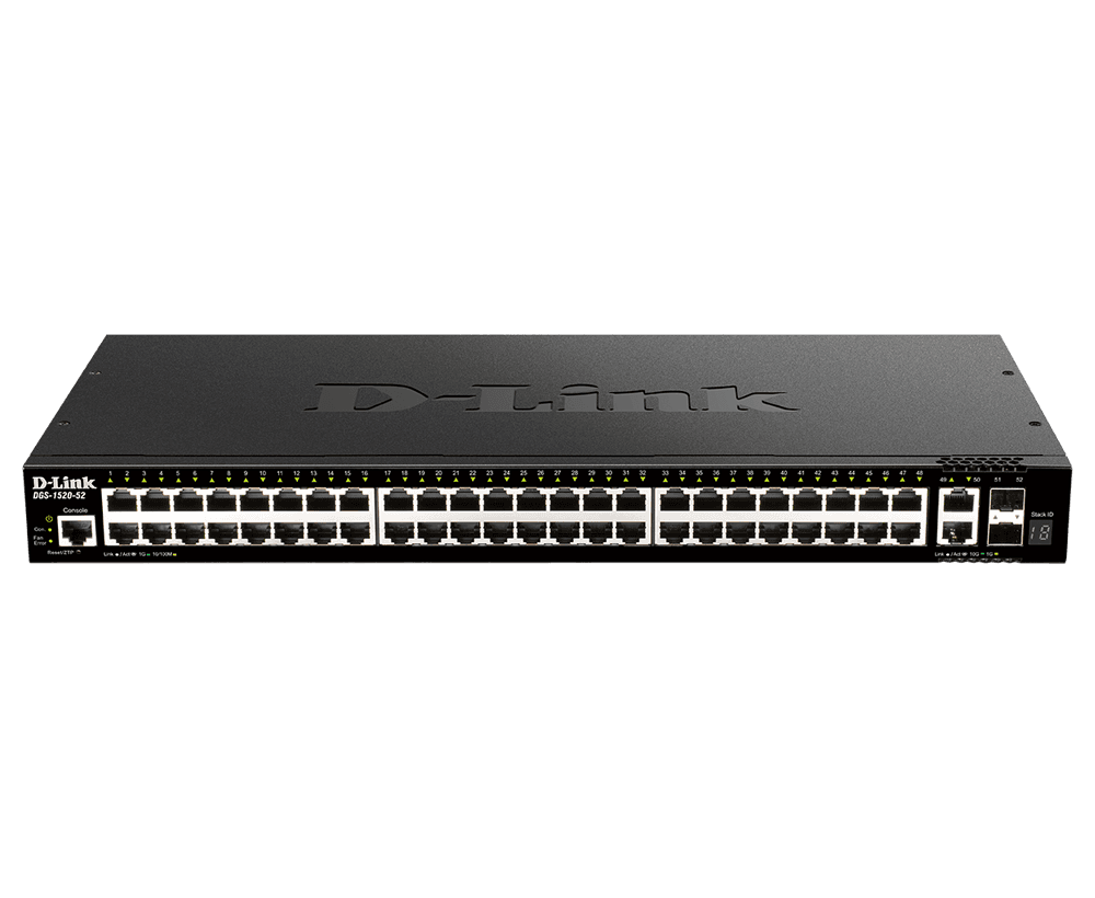 D-Link DGS-1520-52MP - Brand New D-Link DGS-1520-52MP 52-Port Layer 3 Stackable Smart Managed Max PoE Switch