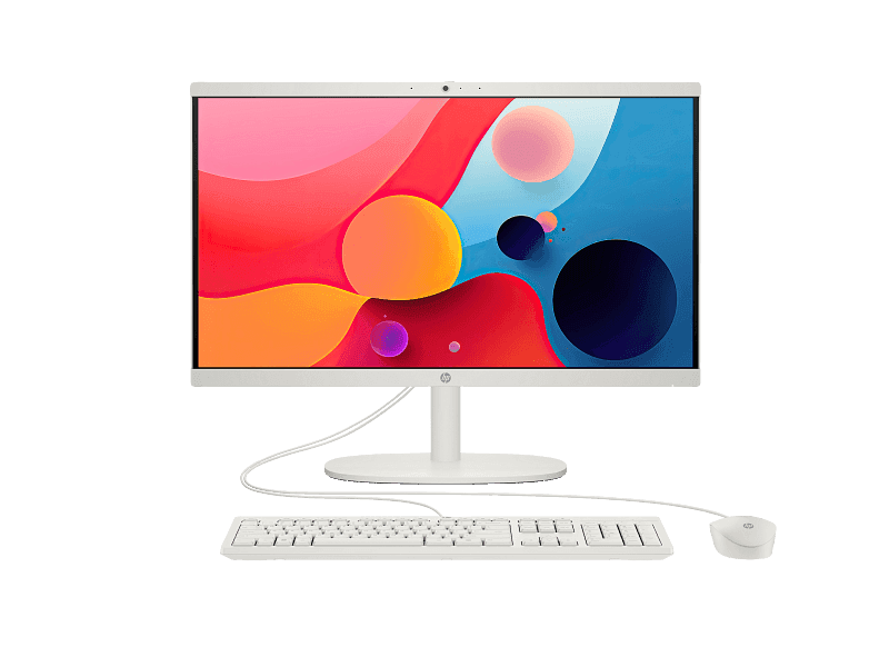 HP 22-1C24 AIO - Intel Celeron, 8GB RAM, 256GB SSD, 21.5-inch Non-Touch, FreeDos, White