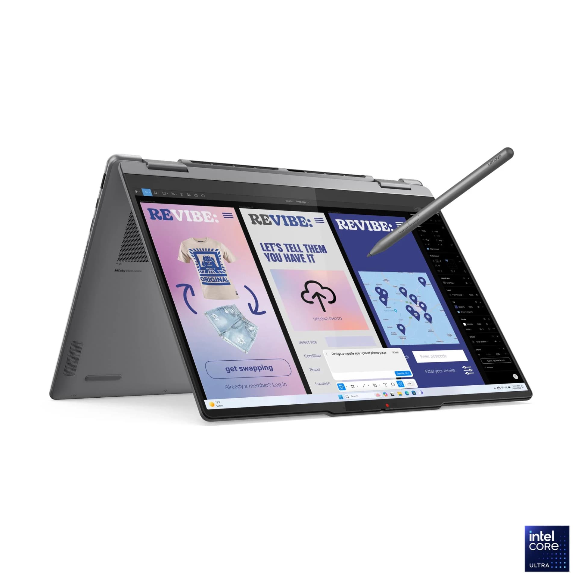 Lenovo Yoga 7 2-in-1 14ILL10, 83JQ00AJUE, Intel Core Ultra 7 258V, 8C (4P + 4LPE) / 8T, Max Turbo up to 4.8GHz, 12MB Intel Smart Cache, 32GB Soldered LPDDR5x-8533, MoP Memory, 1TB SSD M.2 2242 PCIe 4.0x4, 14 inches Touchscreen NVMe, Integrated Intel Arc Graphics 140V, Windows 11 Home, 1 year Channel warranty