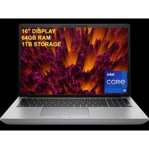 HP ZBOOK FURY 16 G10 (878L8UT) - 13TH GEN INTEL CORE i9, up to 5.5GHz, 64GB RAM, 1TB SSD, 16" NON-TOUCH, BACKLIT KEYBOARD, NVIDIA RTX 3500 12GB, WEBCAM, WLAN, BLUETOOTH, WINDOWS 11 PRO