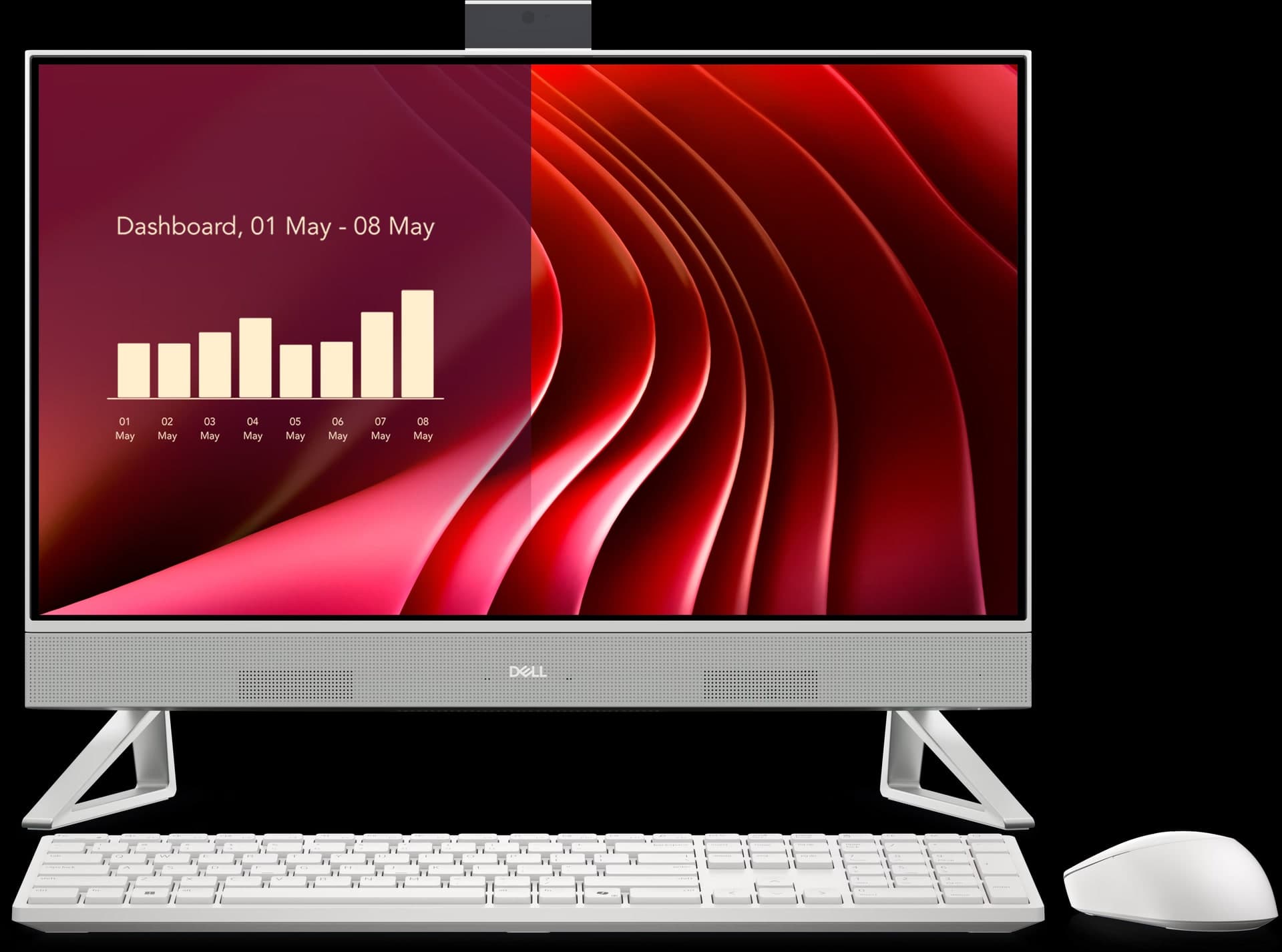 Dell 24 All-in-One EC24250 - i5-1334U, 16GB, 512GB SSD, Intel UHD, Ubuntu, WLAN + BT, 23.8" FHD, Wireless Kb & Mouse, 90W