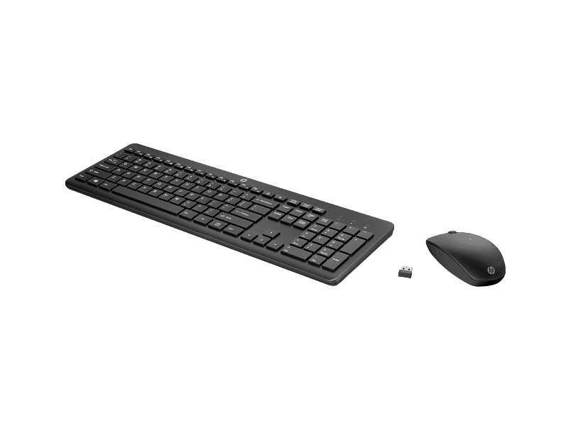 HP 230 Wireless Keyboard & Mouse Combo - WIRELESS KEYBOARD + MOUSE, Full-size Keyboard Layout, Plug & Play USB Receiver, BLACK, 1-Year Warranty