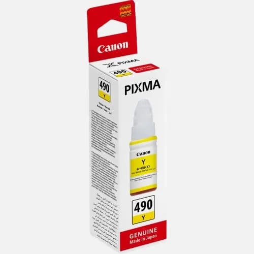 Canon B2C Consumables Ink Bottle GI 490 Y - Canon B2C Consumables Ink Bottle GI 490 Y, Compatible with G1400, G2400, G3403