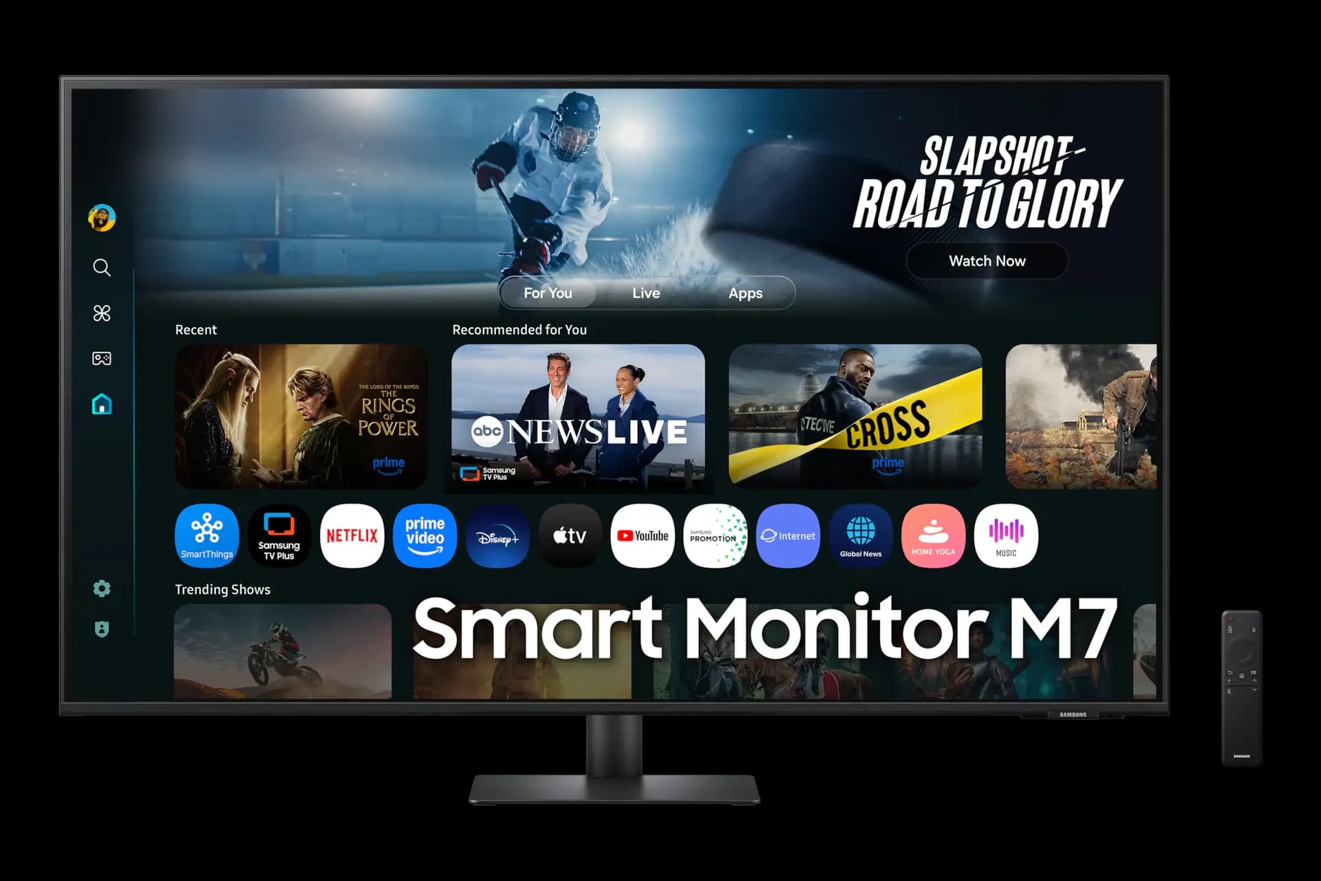 Samsung LS43FM702UNXZA - 43-inch Smart Monitor M7 (M70F), 4K UHD Display, Samsung Vision AI, Smart TV Apps, Gaming Hub, USB-C, HDMI and USB-A, Black
