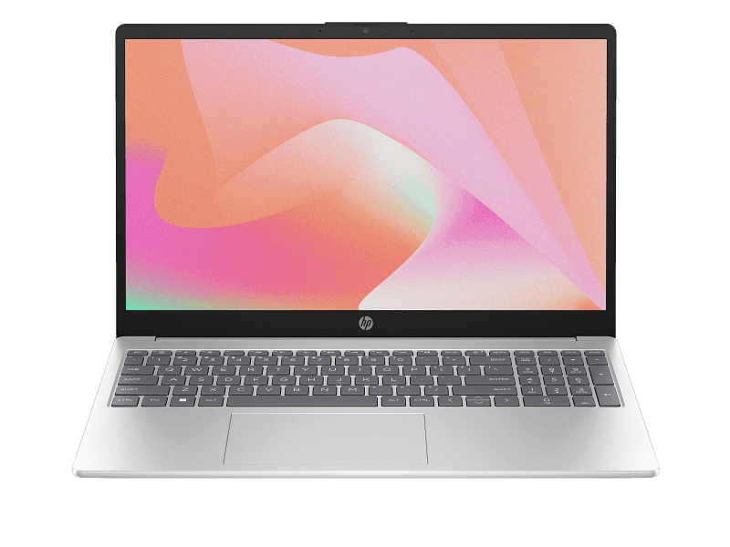 HP Laptop 15-fd0100nia - Intel Core 5-120U Processor, 8GB DDR5 RAM, 512GB PCIe NVMe SSD, 15.6 FHD (1920x1080) Anti-Glare Display, Intel Integrated Graphics, BACKLIT KEYBOARD, FreeDOS 3.0, Natural Silver, 1-Year Channel Warranty