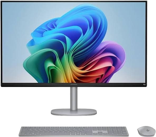 HP OmniStudio X All-in-One Desktop Next Gen Al 32-c1075t PC, Windows 11 Home, 31.5", Intel Core Ultra 7, 16GB RAM, 1TB SSD, 4K UHD, RJ45 - Meteor silver - Model: B73M6AA