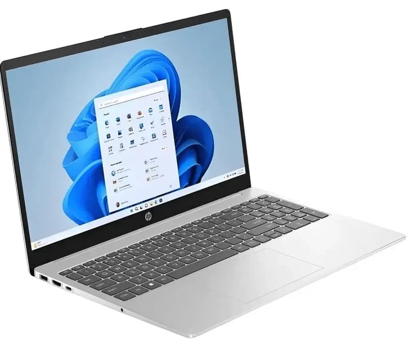 HP 15-FD0250WM - INTEL CORE i5-1334U Upto 4.6GHz with Intel TURBO BOOST TECHNOLOGY, 512GB PCle NVMe M.2 SSD, 8GB DDR4 UPGRADABLE RAM, 15.6" HD LED (1920×1080), WIN 11, COLOR: NATURAL SILVER, 1 YEAR WARRANTY