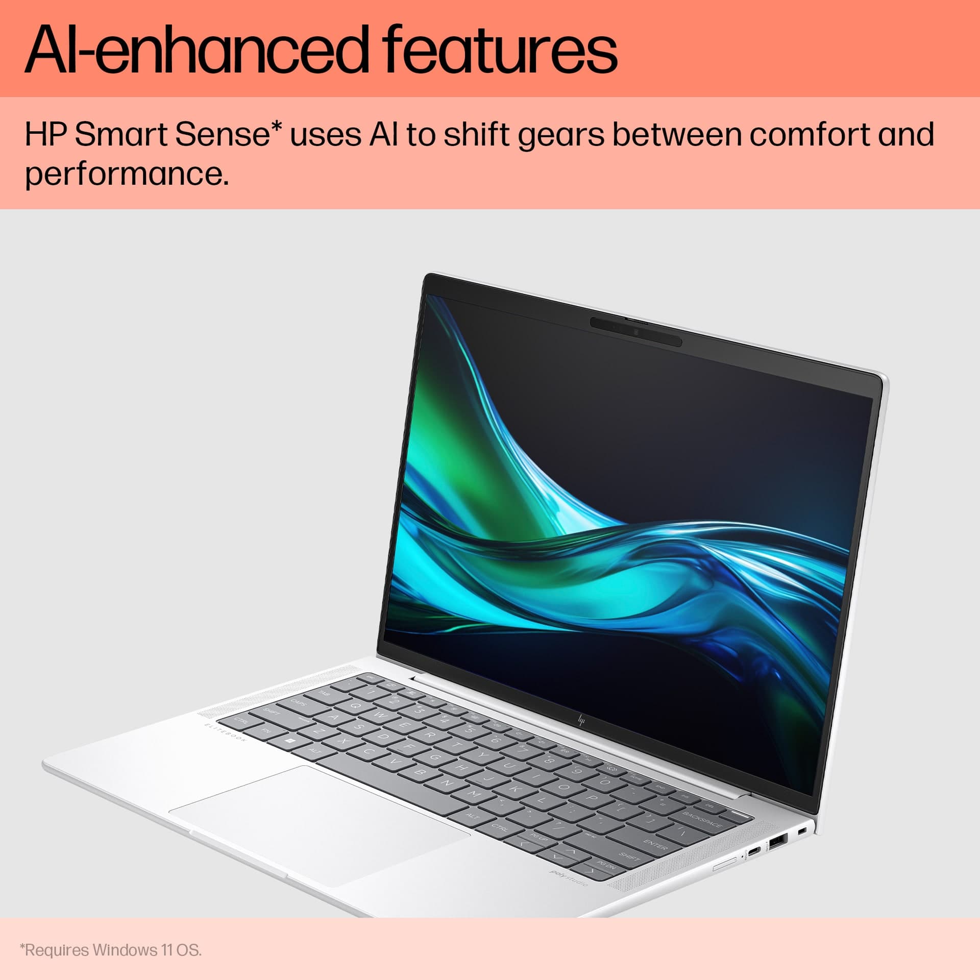 HP OMNIBOOK 5 LAPTOP AI PC 16-af1024nia - intel core utra 7 255u up to 5.2GHz, 512SSD, 16GB RAM, 16" BACKLIT KEYBOARD WITH NUMERIC KEYPAD, UP TO 13 HOURS BATTERY LIFE, GLACIER SILVER COLOUR, WINDOWS 11 HOME, 1 Year Channel Warranty