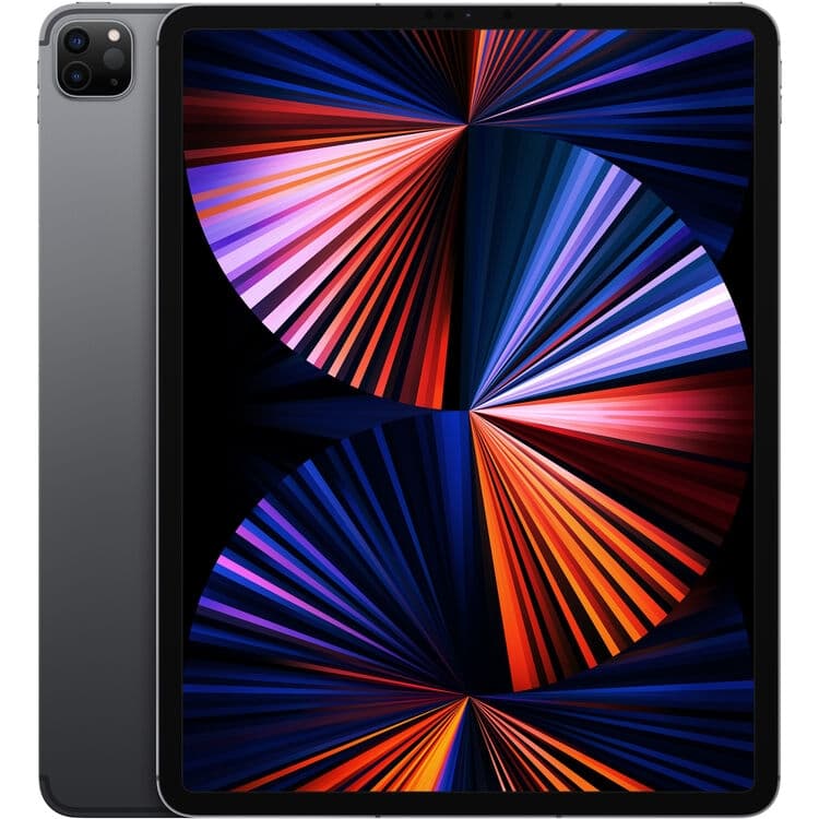 iPad Pro WiFi/Cellular 12.9 (MHNR3LL/A) - 5th Gen, M1 chip, 8-core CPU, 8-core GPU, 2.4GHz, 8GB RAM, 128GB SSD, 12.9 Liquid Retina display 2732x2048, 1080P, Magic Connector, Thunderbolt 4, 12MP camera, Wi-Fi, iPadOS 15, 2022 edition
