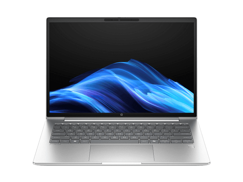HP ProBook 4 G1iR 14 inch Notebook PC (D4VL9ET) - Intel Core 5 120U, 24 GB DDR5-5600 MT/s, 512 GB PCIe NVMe SSD, 14 diagonal, WUXGA (1920 x 1200), IPS, anti-glare, 300 nits, low power, Spill-resistant, backlit keyboard, Fingerprint reader, Pike silver aluminum, FreeDOS 1 year channel warranty