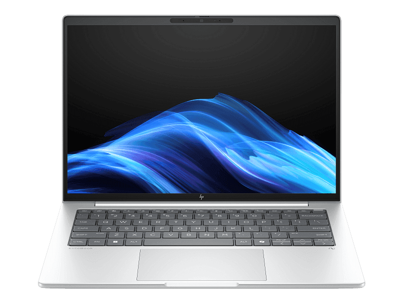 HP EliteBook 8 G1i 14 inch Notebook AI PC - (Replacement of 840G11) - Intel Core Ultra 7 255H (up to 5.1 GHz with Intel Turbo Boost Technology, 24 MB L3 cache, 16 cores, 16 threads) - Integrated Intel Arc 140T GPU, 16 GB DDR5-5600 MT/s (1 x 16 GB), 1 TB PCIe Gen4 NVMe TLC M.2 SSD, 14" diagonal, WUXGA (1920 x 1200), IPS, anti-glare, HP Premium Keyboard – spill-resistant, backlit keyboard, Glacier silver aluminium color, Fingerprint reader, FreeDOS ,1 year Channel Warranty