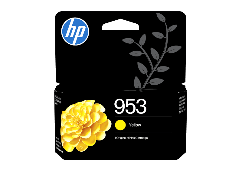 HP 953 Yellow Original Ink Cartridge F6U14AE - HP 953 Yellow Original Ink Cartridge, Compatible with HP 7740, HP 7720