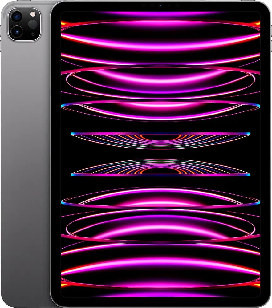 iPad Pro WiFi Only 12.9 (MNXP3LL/A) - 6th Gen, M2 chip, 8-core CPU, 10-core GPU, 128GB SSD, 12.9 Liquid Retina XDR display, compatible with Apple Pencil & Magic Keyboard, 12MP camera, 10MP ultra-wide camera, Wi-Fi 6E, 5G cellular, Thunderbolt USB 4, iPadOS, 2022 edition