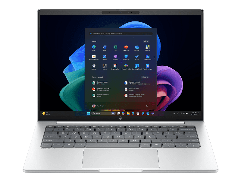 HP ELITEBOOK 8G1i AI PC - Intel Core Ultra 7 255U UP TO 5.2GHZ AI READY WITH NPU, 512SSD, 16GB UPGRADABLE RAM, WEB CAM, BT, 14.0 TOUCHSCREEN, FINGERPRINT, HP SPILL RESISTANT PREMIUM BACKLIT KEYBOARD, WIN 11 PRO, 1 YEAR CHANNEL WARRANTY