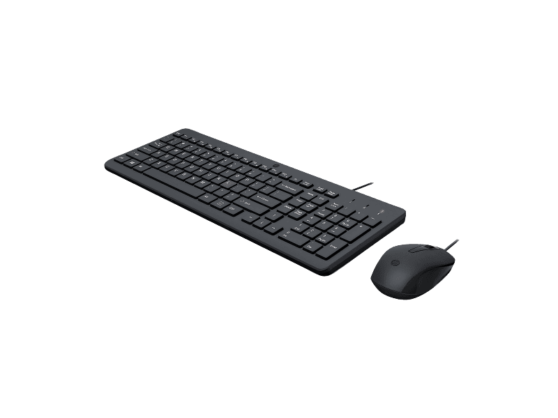 HP 240J7AA 150 Wired Mouse and Keyboard Combo Set English - Black