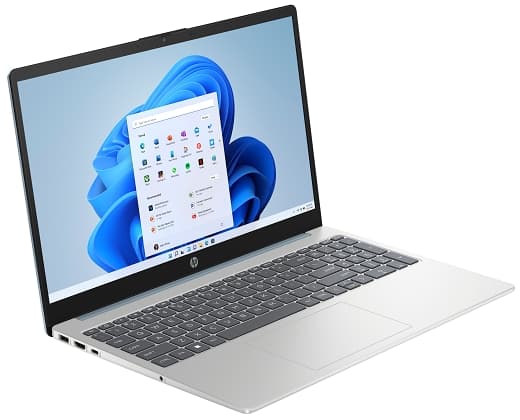 HP 15-FD 0127DX Laptop - Intel Core i7-1355U, 16GB RAM, 512GB SSD, 15.6" FHD IPS Touchscreen, Iris Xe Graphics, Windows 11, Natural Silver