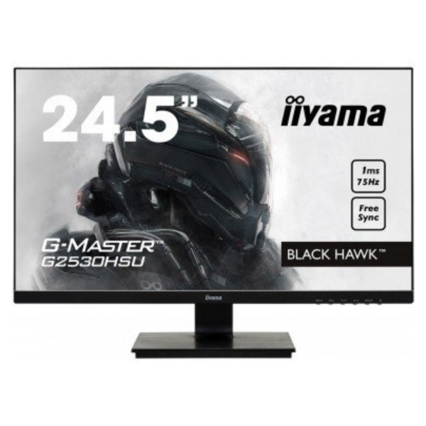 iiyama G-MASTER G2530HSU-B1 24.5" diagonal Full HD LED LCD Monitor Display, 1920 x 1080 Native resolution @75Hz (2.1 megapixel Full HD, HDMI&DisplayPort), TN LED, matte finish Panel, 1 Year Warranty